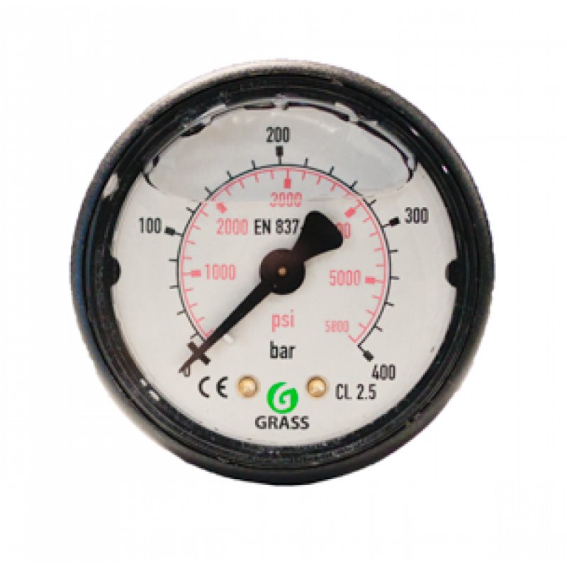 Манометр 0-40 бар, 1/8 вход сзади, корп ABS  AVD-0487