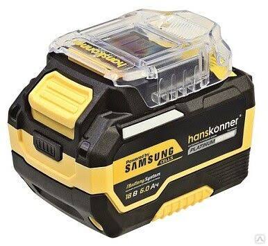 Аккумулятор PLATINUM 18 В, 1BatterySystem, 6.0 Ач, SAMSUNG, блистер Hanskonner HBP2006PRO