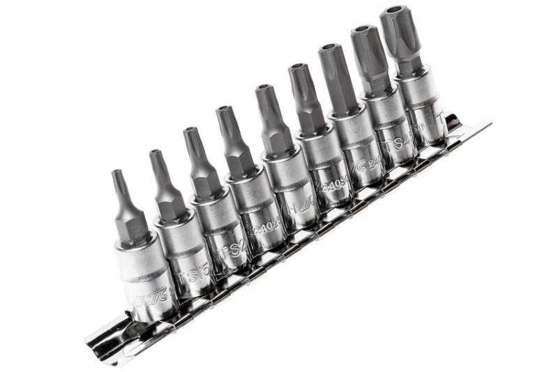 Набор 5-гранных насадок TORX 1/4", TS10H-TS50H, 9 шт. JTC 3303