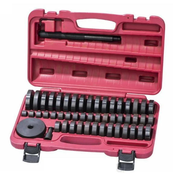 Набор оправок для выпрессовки подшипников, втулок, сальников, 52 предмета ROSSVIK ST026