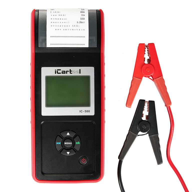 Тестер аккумуляторных батарей (АКБ) 12/24V IC-500