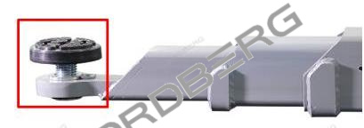 Опора винтовая регулируемая, рабочий ход резьбы 65 мм, посадочный диаметр 50 мм NORDBERG 01-00014066