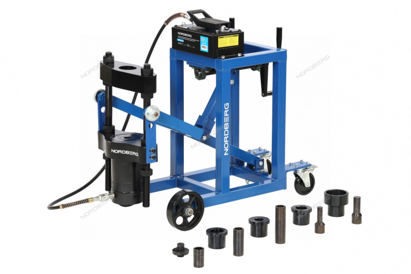 Выпрессовщик шкворней с тележкой, пневмопривод, 75 т NORDBERG N31PE76A