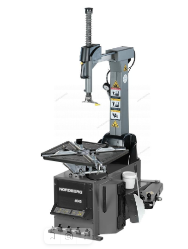 Станок шиномонтажный автомат, двухскоростной, стол с накладками, 380 В, серый NORDBERG 4642(G)_16-30