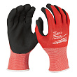 Перчатки защитные Cut level (Кат Левел) 1/A, XXL/11 CUT A GLOVES - 11/XXL - 1PC MILWAUKEE 4932471419